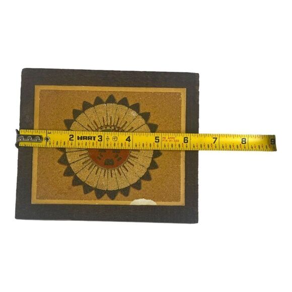 The Great God Spirit Vtg Native American Wall Art Sand Painting Albuquerque NM - Picture 7 of 7